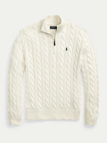 Ralph Lauren - Cable-Knit Sweater With Zipper - White