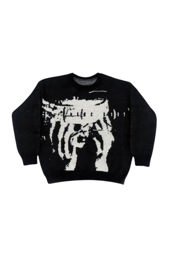 'Telepathy' Graphic Knitted Sweater